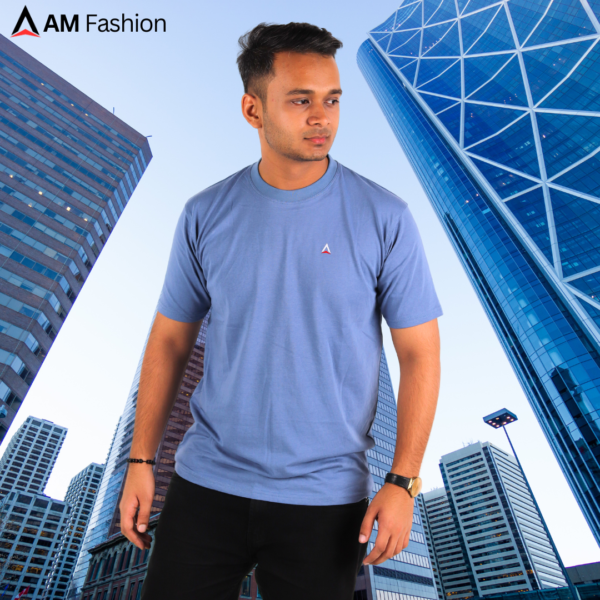 Premium Blank T-shirt – Sky - Image 2